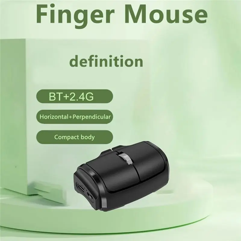 AY14 -Bluetooth 2.4G Wireless Finger Mouse 1000DPI Ring Mouse Horizontal And Vertical Use Perfect For PC Laptop Computer