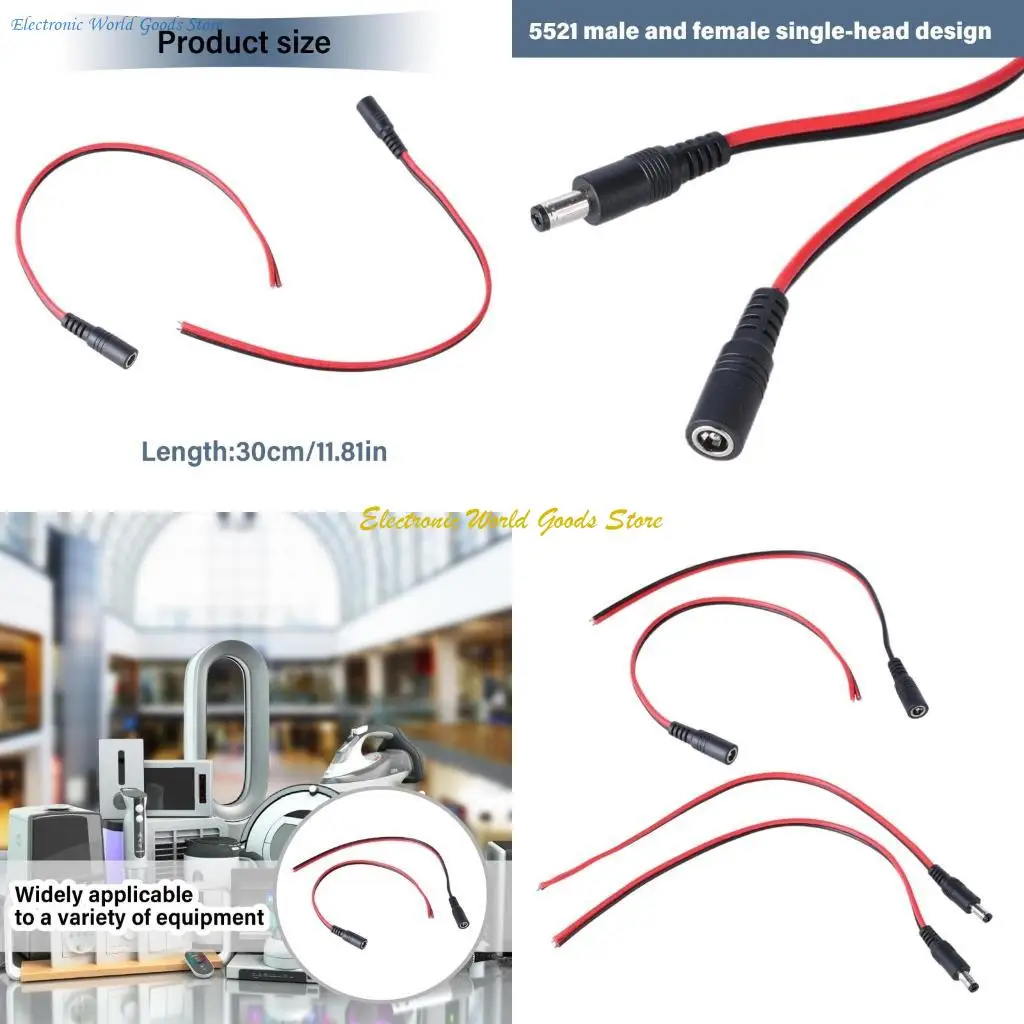 A3PD Doppelparallel DC5.5X2,1 mm 18AWG -Steckerkabel für LED -Lichtrouter