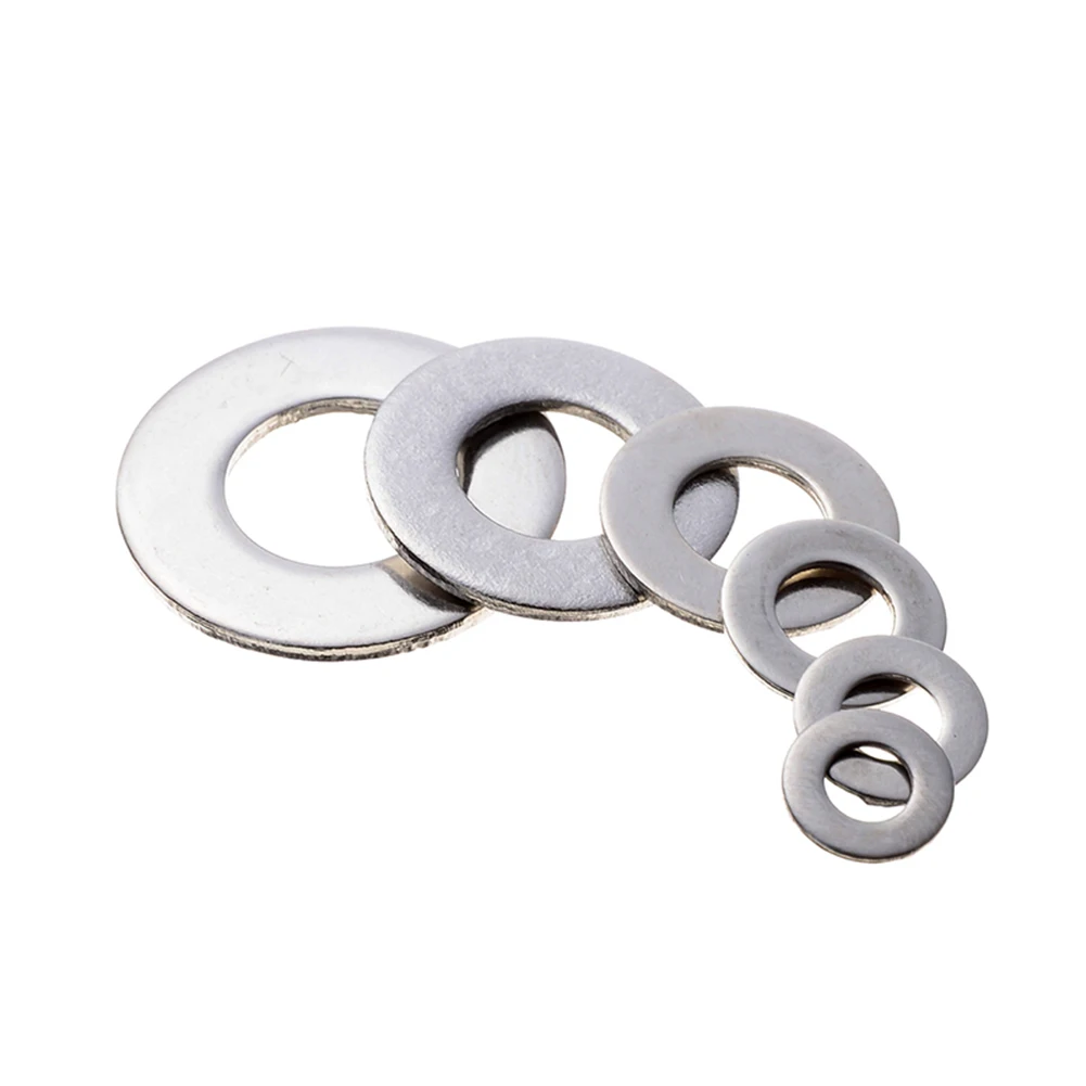 

105pcs Stainless Steel Flat Washers Assortment Kit For M3*20PCS Metric4*20PCS M5*20PCS M6*15PCS M8*15PCS M10*15PCS Flat Washer