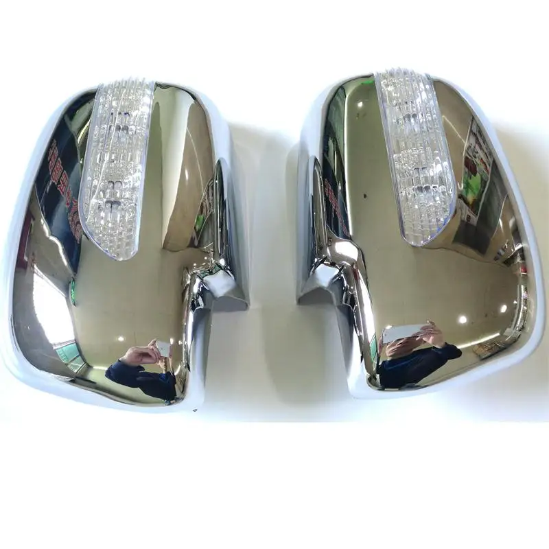 Chrome Door Mirror Cover with Led Lamp Light For Toyota Fortuner SW4 2005-2008, 2009-2011 Car Styling Accessories