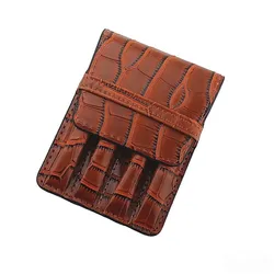 Handmade Leather Pen Case Pencil Bag Fountain Sleeve Bag Vintage Pouch for 4 Pen Stylus Ballpoint Cute Stationary