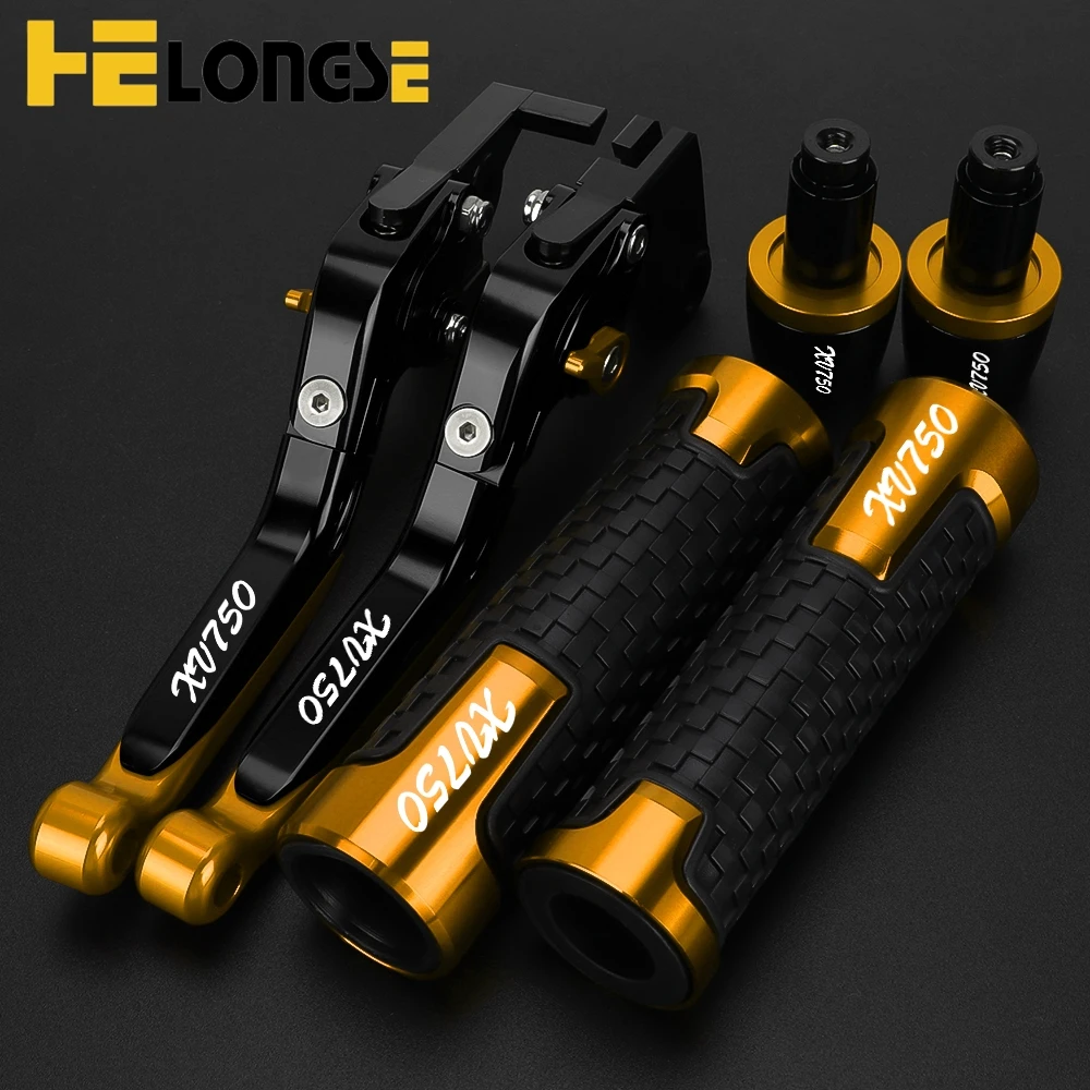 

Motorcycle Adjustable Brake Clutch Levers Handlebar Grips Ends For YAMAHA XV750 XV 750 Virago 1988-1997 1996 1995 1994 1993 1992
