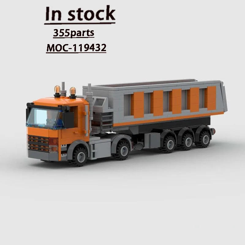 

MOC-119432 New City Cargo Semi-Trailer Dump Truck Building Block Model 355 Parts Boys' Kids Birthday Christmas New Year Toy Gift