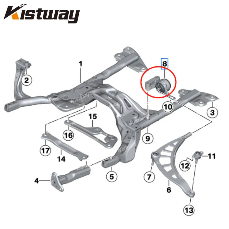 2PCS Front Control Arm bushing Kit For BMW MINI Cooper R60 R61 2011-2016 31129804427 31129804428