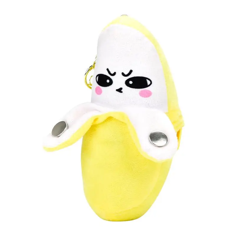 【BS】1Pcs Parent Child Fun Interactive Toys Creative Induction Fruit Banana Rhythm Piano Singing Plush Toy Keychain Birthday Gif