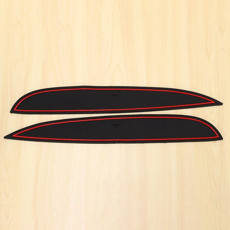 10Pcs Car Styling Red Door Groove Mat Replacement For Renault Clio 4 Interior Decoration Anti-Slip Gate Slot Cup Pad