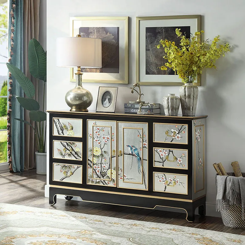 

！@New Chinese Style Painted Storage Cabinet, Living Room Partition Cabinet, Classical Decoration Cabinet, Dining Cabinet