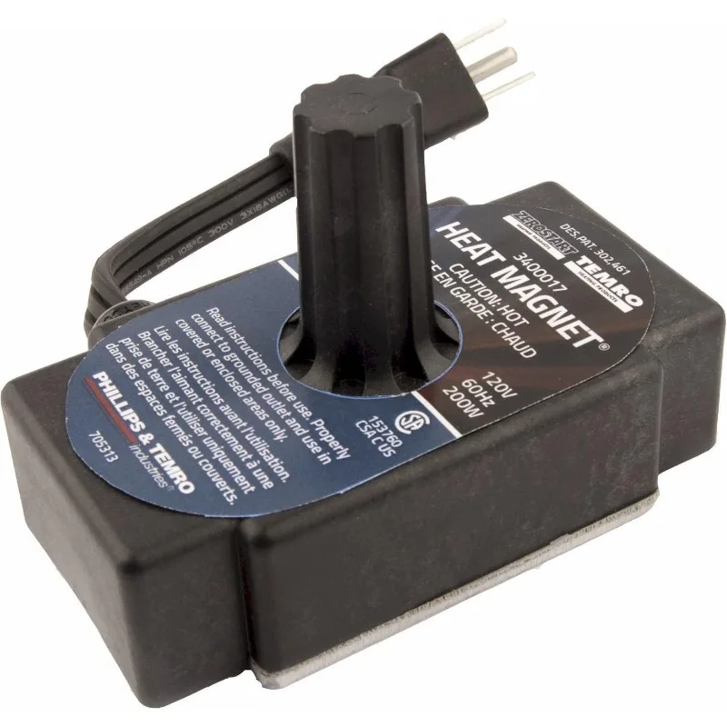 

Портативный электрический магнитный нагреватель Zerostart для трансмиссий, масляных поддонов, малых двигателей, магнитный нагреватель блока двигателя, 120В, 200Вт