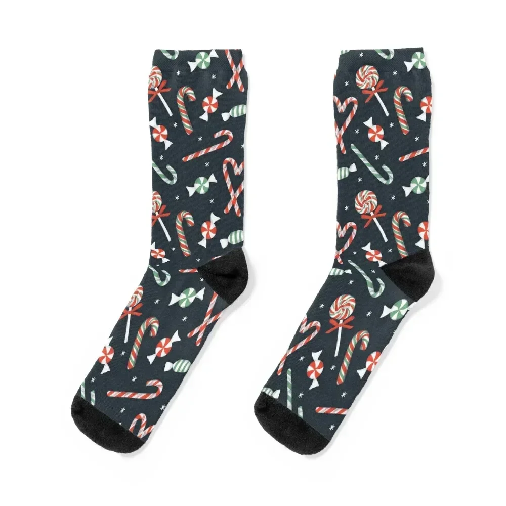 

Sweet but twisted candy cane wishes Socks Toe sports with print Mens Socks Women's