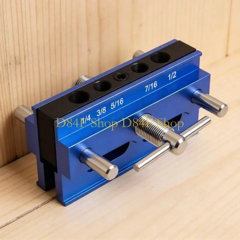 D84F MultiFunction Woodworking Tool Dowel Jig Set With Alloy Frame 3 Drill Bit For Perfectly Aligned Holes Everytimes