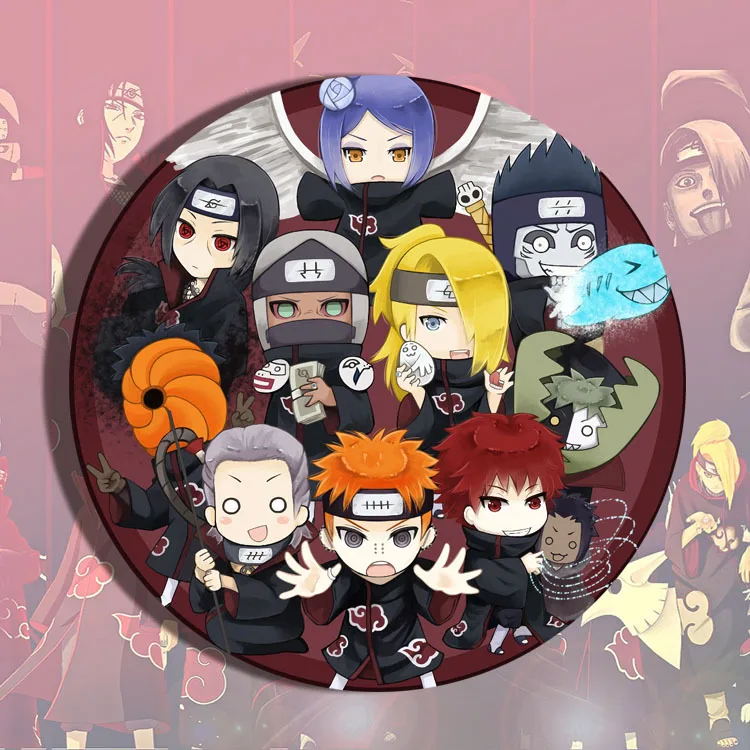 Pin de solapa de metal esmaltado con insignia de anime de Naruto, Sasuke, Itachi, Madara, Kakashi, accesorios de cosplay, broche, llavero, regalo para fans