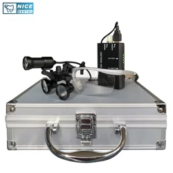 New 5W Dental Loupes Magnifier Lab Medical Magnification Binocular 2.5/3.5x420 Headlight Headlamp Cloth Case