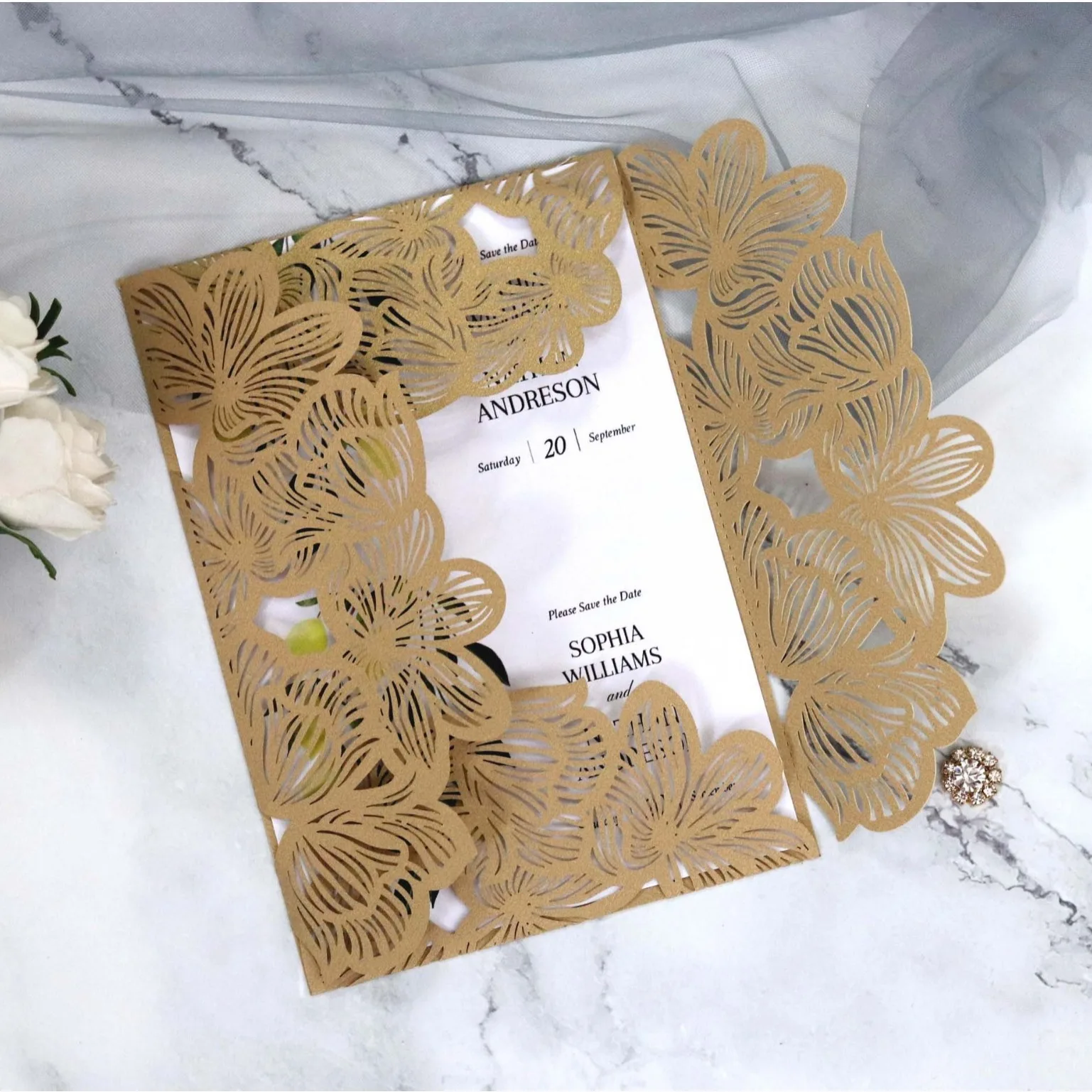 Wedding Invitations 100pcs Good Things Happen Envelopes Engagement Invitations Wedding Invitations Hollowed Out Greeting Cards