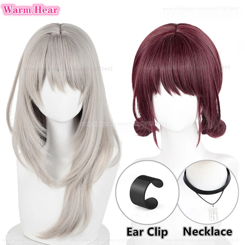 Anime MOMOKA KAWARAGI NINA ISERI Synthetic Hair 30cm/60cm Cosplay Anime Wigs Heat Resistant Hair Halloween Party Wigs + Wig Cap