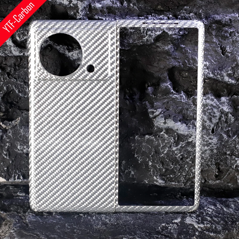 

YTF-carbon For Vivo X Fold case Real carbon fiber Ultra-thin Aramid fiber Ultra-thin Business drop-proof X Fold cover