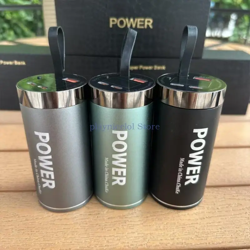 علبة شاحن من الألومنيوم DIY 46800 حزمة طاقة تدعم USB C 22.5 وات شحن سريع للأنشطة الخارجية بدون بطاريات E8BA