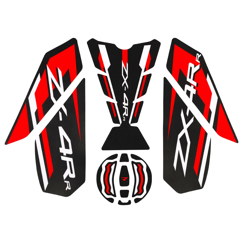 Fuel Tank Pads Sticker For Kawasaki ZX4R ZX 4R ZX4RR ZX4 RR 2023+ Motorcycle Stickers Anti-skid Fishbone Decal Scratch Paster