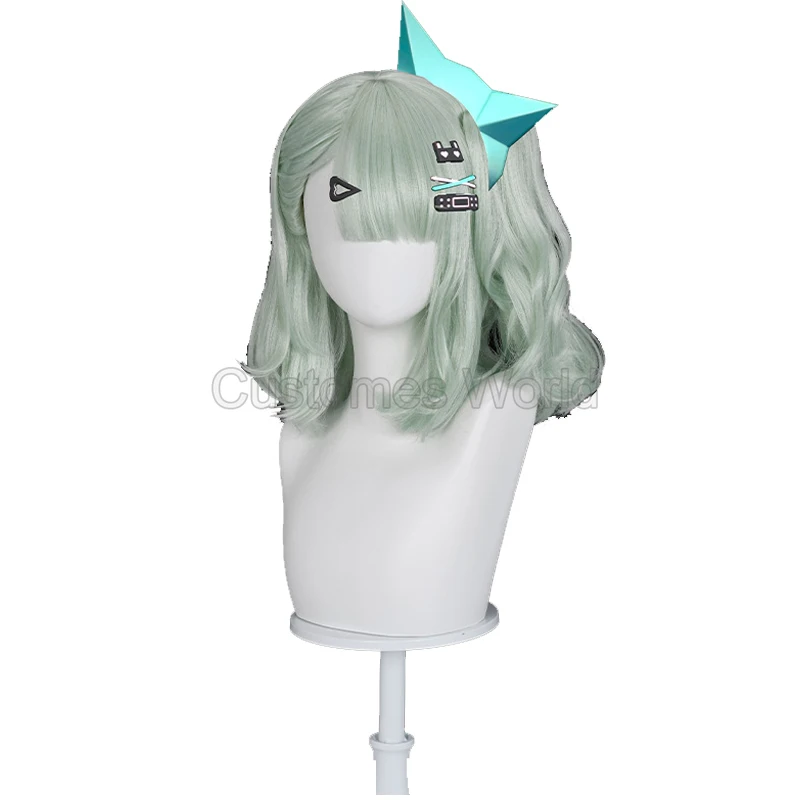 Zenless Zone Zero Virtual Idol Cosplay Pruik Game ZZZ Chinatsu Remiel Angels Cosplay Vrouwen 40 cm Leuke Lichtgroene Paardenstaart Pruik