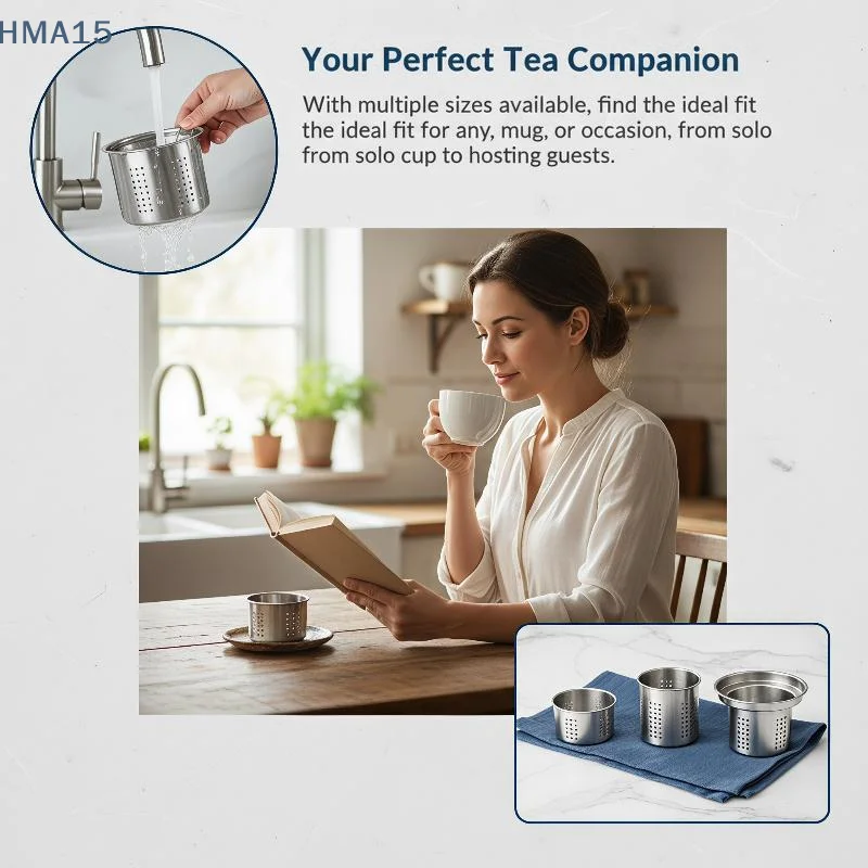 【YA】Easy Fill 304 Stainless Steel Tea Infuser Reusable Fine Mesh Strainer for Loose Leaf Tea Mug Teapot Use
