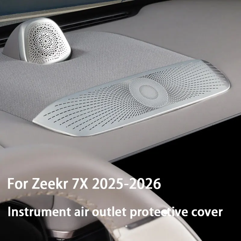 Stainless Steel Car Dashboard Air Outlet Frame Cover Air Conditioner Vent Cover for ZEEKR 7X 2025 2026 Interior Accessories