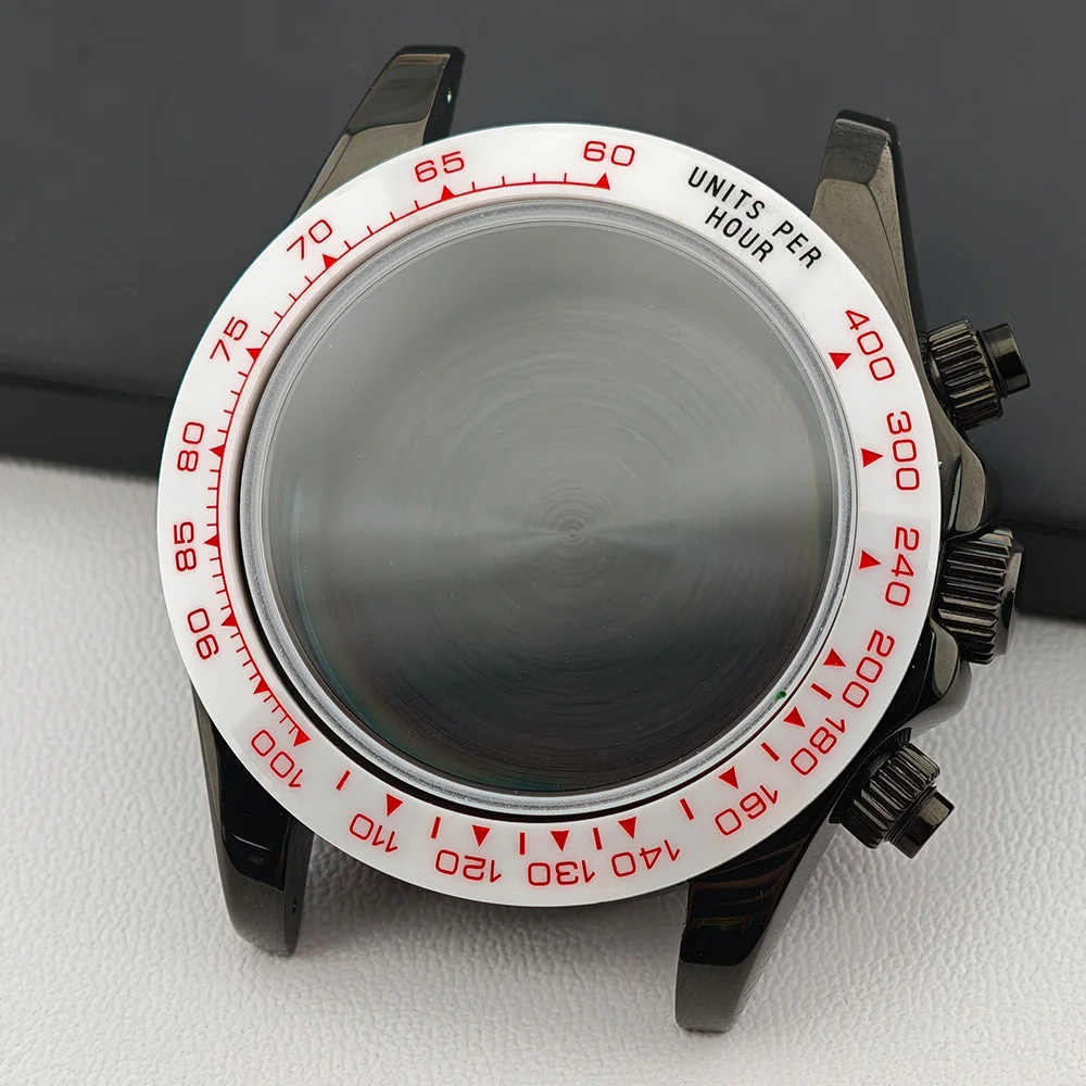 39,3 mm VK63 Silber/Gold Herrenuhren Stahlgehäuse FIT VK63 Uhrwerkgehäuse Uhrenzubehör Uhrenteile Passend für 20 mm Armband Uhrenbox