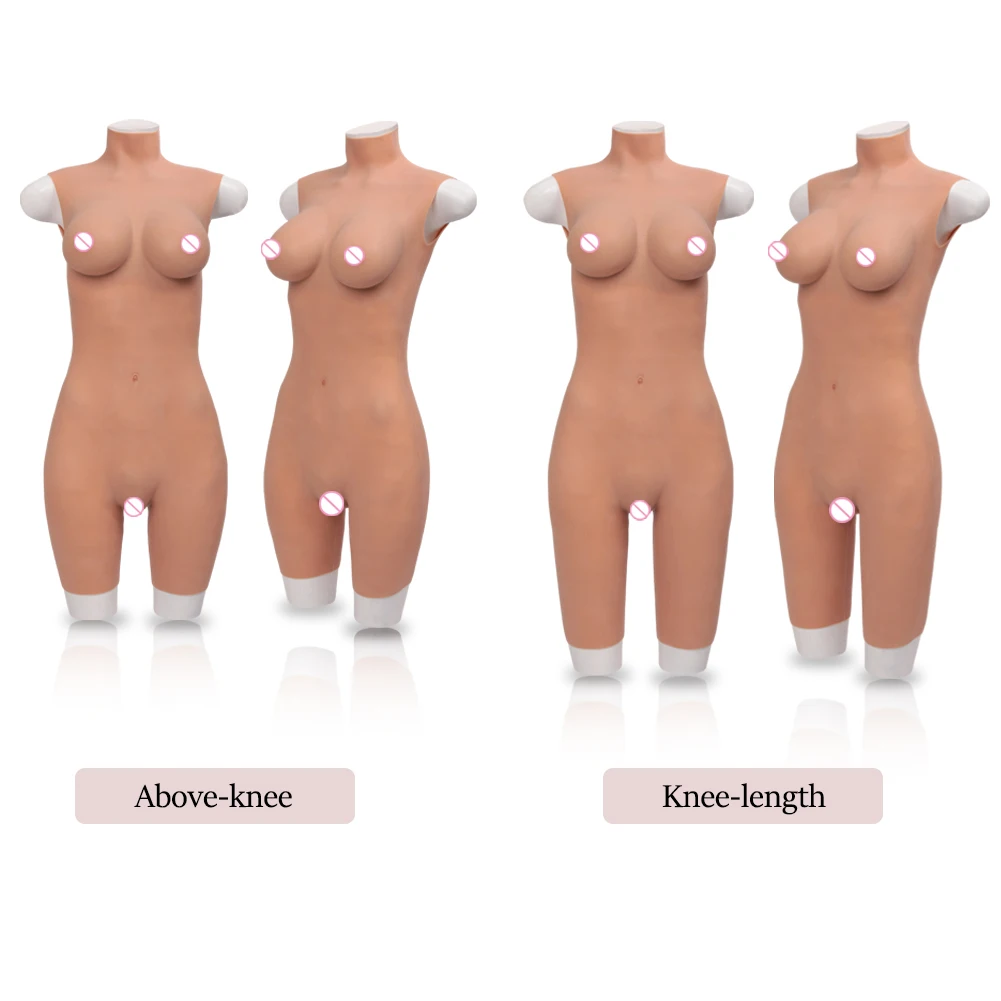 Dokier Realistic Vagina Bodysuit Full Silicone Bodysuit Drag Queen Female Bodysuit Crossdressing Suits Male to Female
