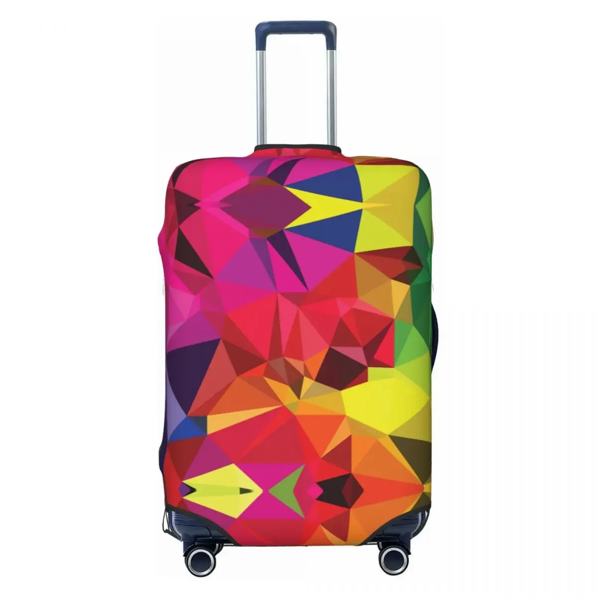 3d Neon Geometric Suitcase Cover Polygonal Mosaic Business Flight Useful Luggage Accesories Protector