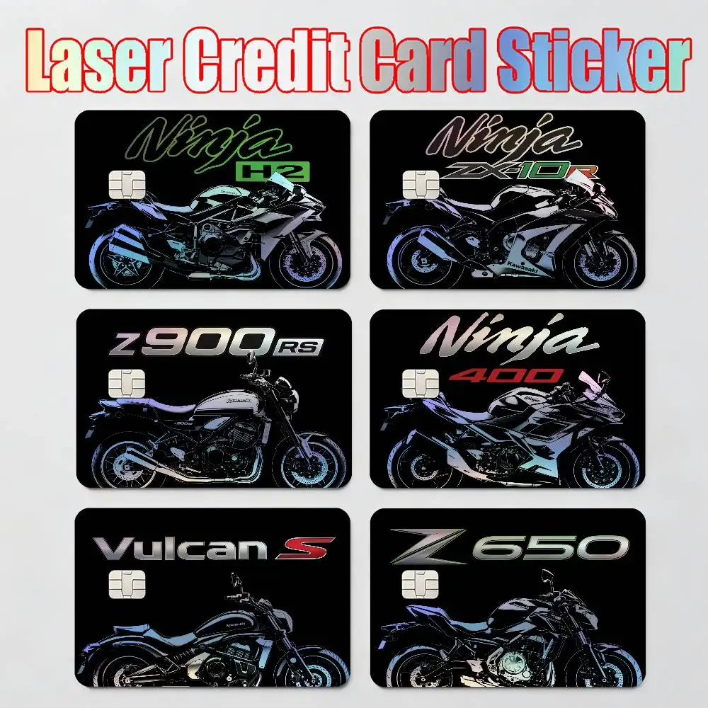 AUFKLEBER FÜR KAWASAKI Laserreflektierende Kartenfolie für Debit- und Kreditkarten