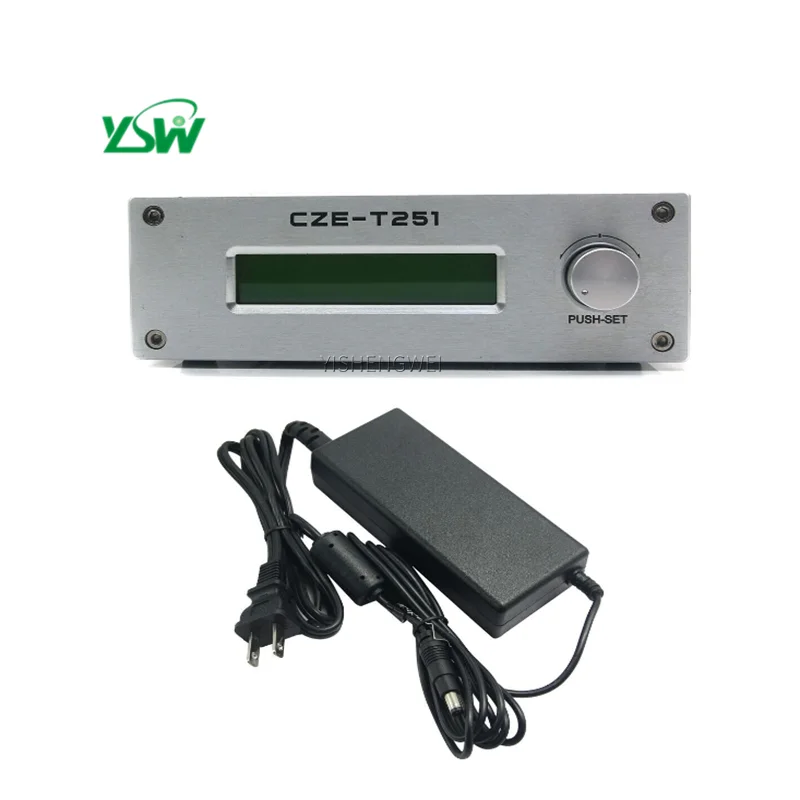 

CZE-T251 FM Transmitter 0-25W Adjustable 87-108MHz Mono Stereo PLL Broadcast Station with Power Supply