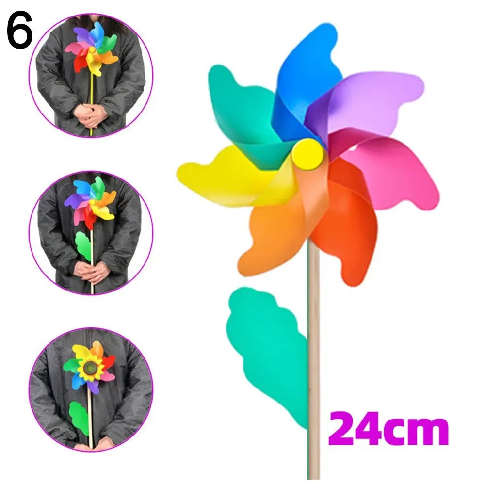 Kids Toys Cartoon Children Toys DIY Wind Spinners Colorful Sunflower Windmills Plastic Wind Spinners Layout Pinwheels Toys