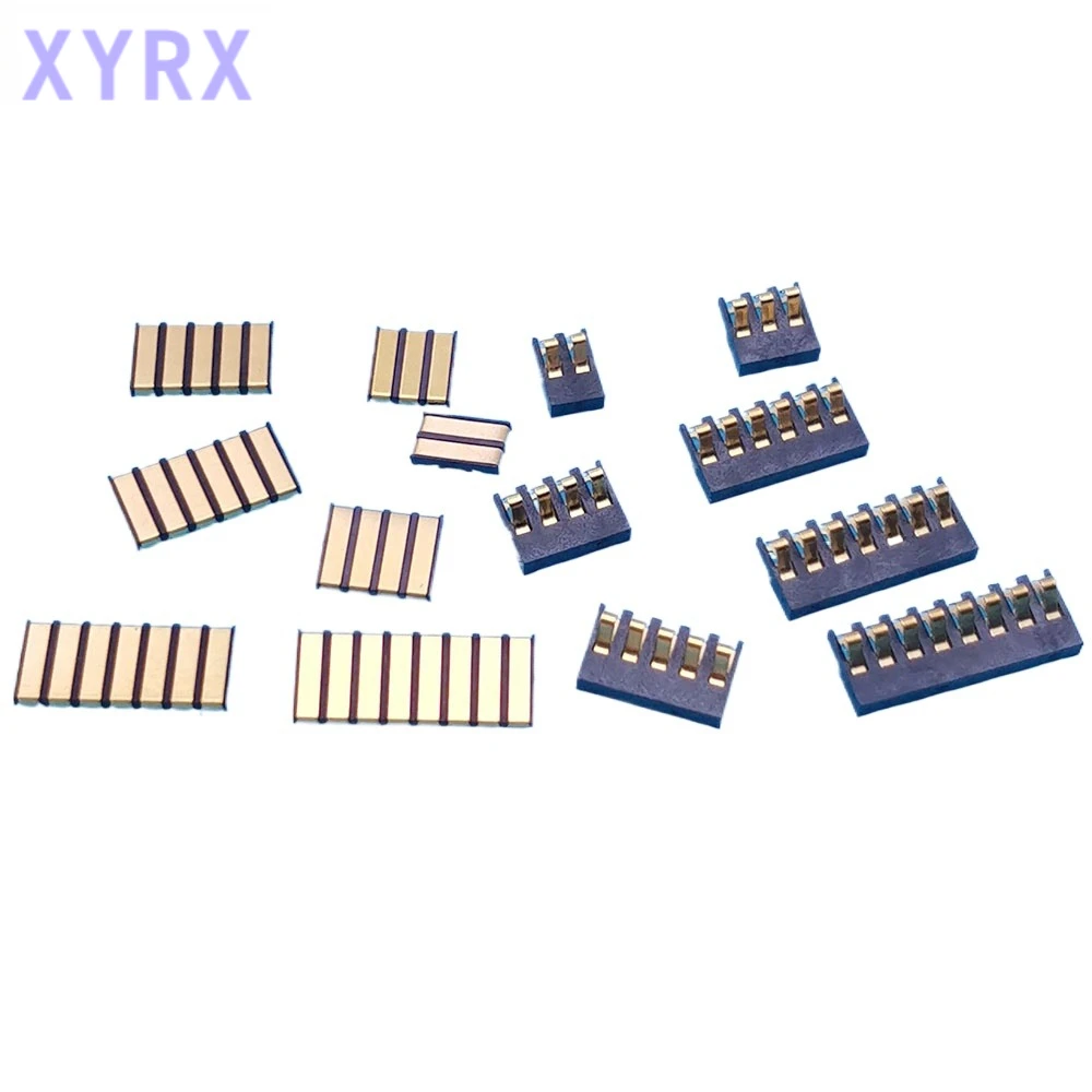 5 pares de contactos de soporte de batería macho hembra, paso de 2,0mm, 2, 3, 4, 5, 6, 7, conector de 8 pines, pestaña de contacto de alimentación de batería, pestaña conductora