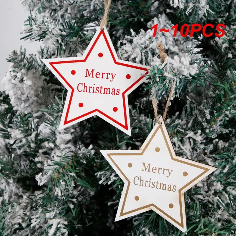 1~10PCS Christmas Decoration Pendant Charming Eye-catching Innovative Festive Unique Innovative Christmas Decoration Wooden Sign