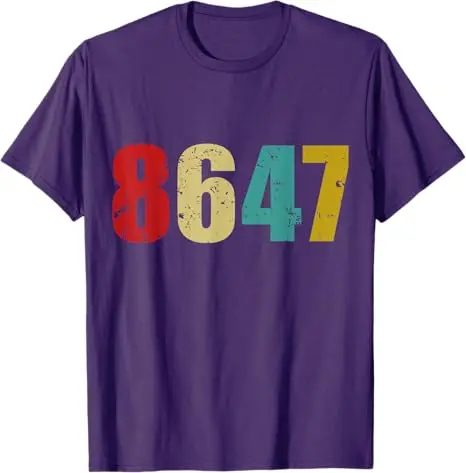 Retro Vintage 8647 Bekleidungs-T-Shirt Klassischer Retro Vintage 80er Jahre Grunge-Stil Herren Damen Streetwear Kleidung Neuartige Geschenk-T-Shirts – Detail 10