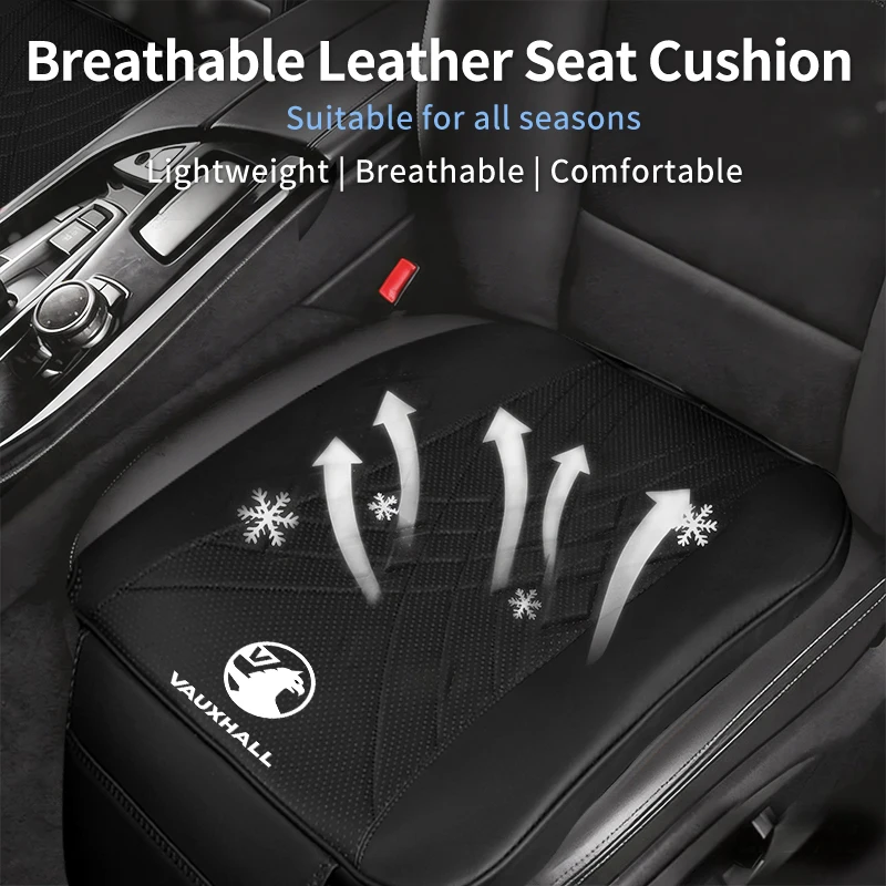 Car Front Seat Cushion Universal Leather Pad Mat Protector Auto Accessories For Vauxhall VXR Dokker Lodgy Logan Sandero Duster