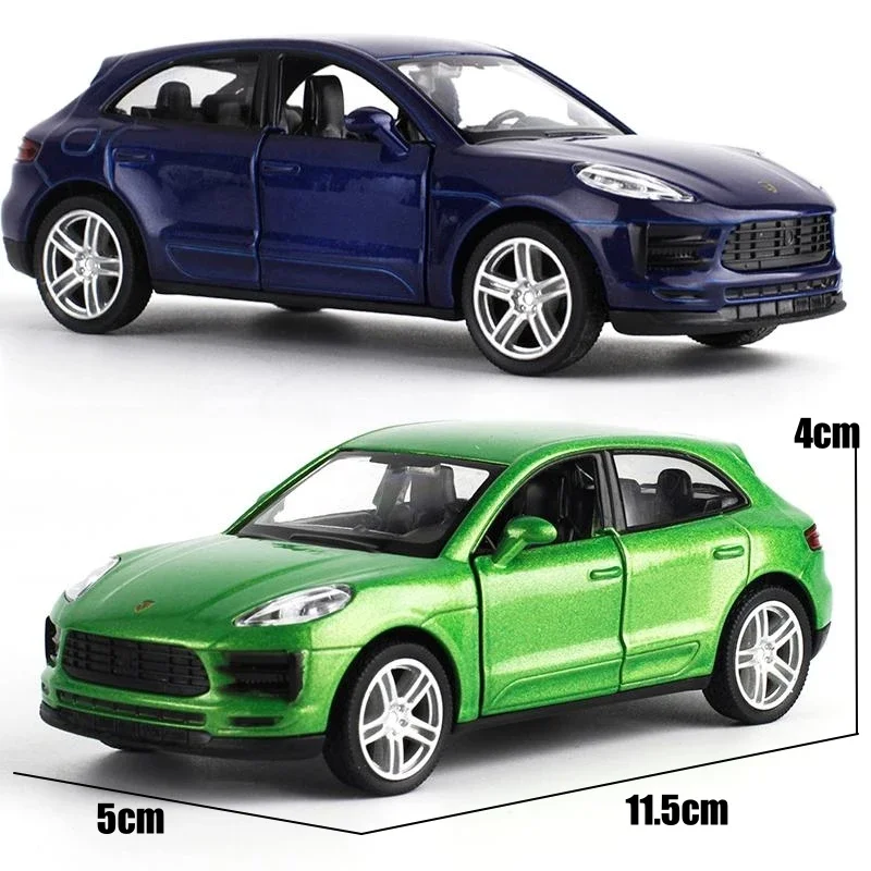 1/36 Porsche Macan SUV Toy Car Model For Children 5'' RMZ CiTY Diecast Sport Miniature Pull Back Collection Gift For Kid Boy