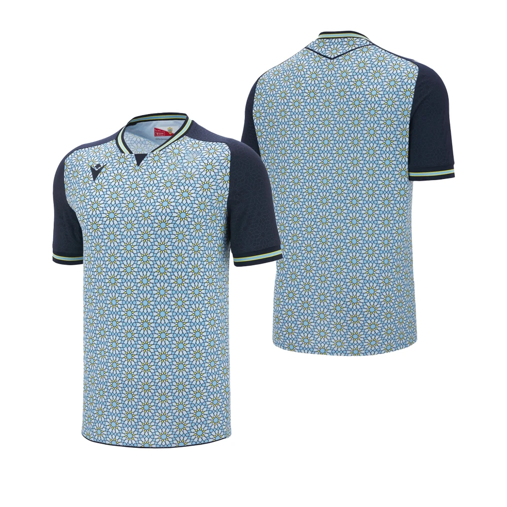 

Macron 25-26 Season Home And Away Jersey Light Blue Full Of Geometric Patterns Breathable Quick Drying Game Training Fan Support