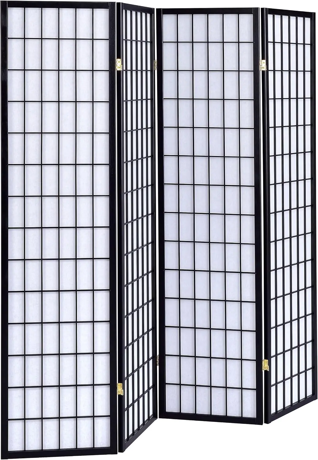 Coaster Home Furnishings - Roberto - Solid Wood - 70-Inch 4-Panel Room Divider Folding Shoji Screen with White Paper Panels and