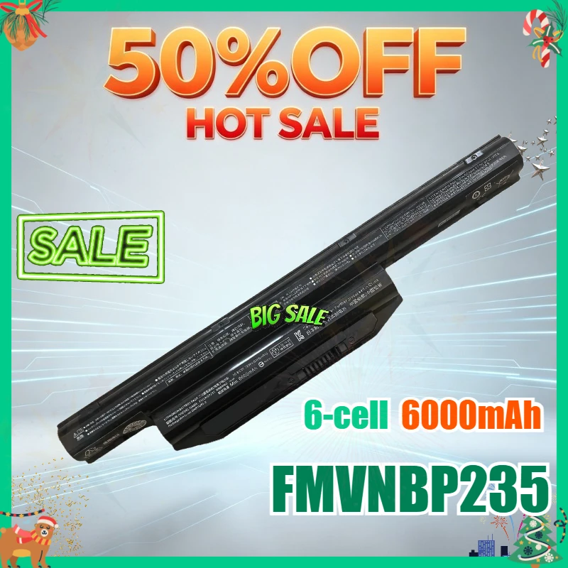 72Wh/6000mAh 10.8V Replacement Laptop Battery for Fujitsu LifeBook E744 E751 E734 E736 E754 E756 FPCBP429 FMVNBP235 FPCBP416