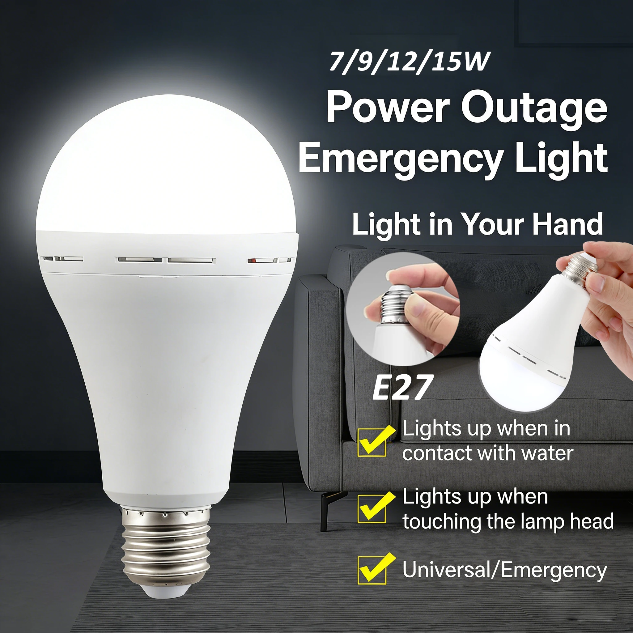 

7/9/12/15W LED Emergency Camping Lamp Portable High Luminance Waterproof Hanging Tent Light for Fishing Outdoor Power Outage