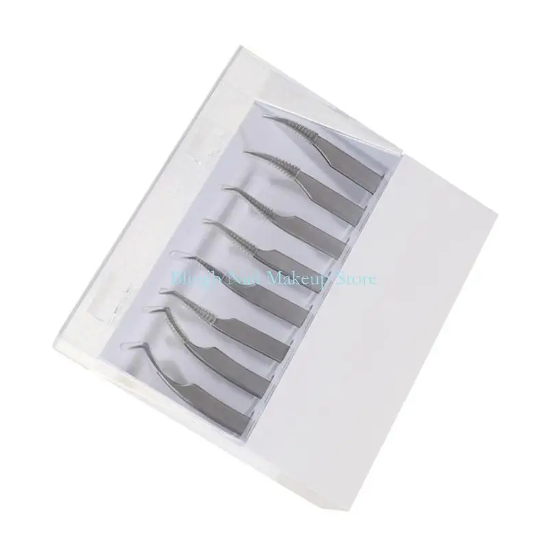 

28TA Tweezers Display Rack with 8 Separate Holders Acrylic Storage Container Space Saving for Professional Use
