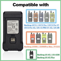 BAOFENG UV13 PRO Walkie Talkie Battery BF-UV8R High Capacity 7.4V for 999S P15UV Two Way Radio Extra Li-ion Battery