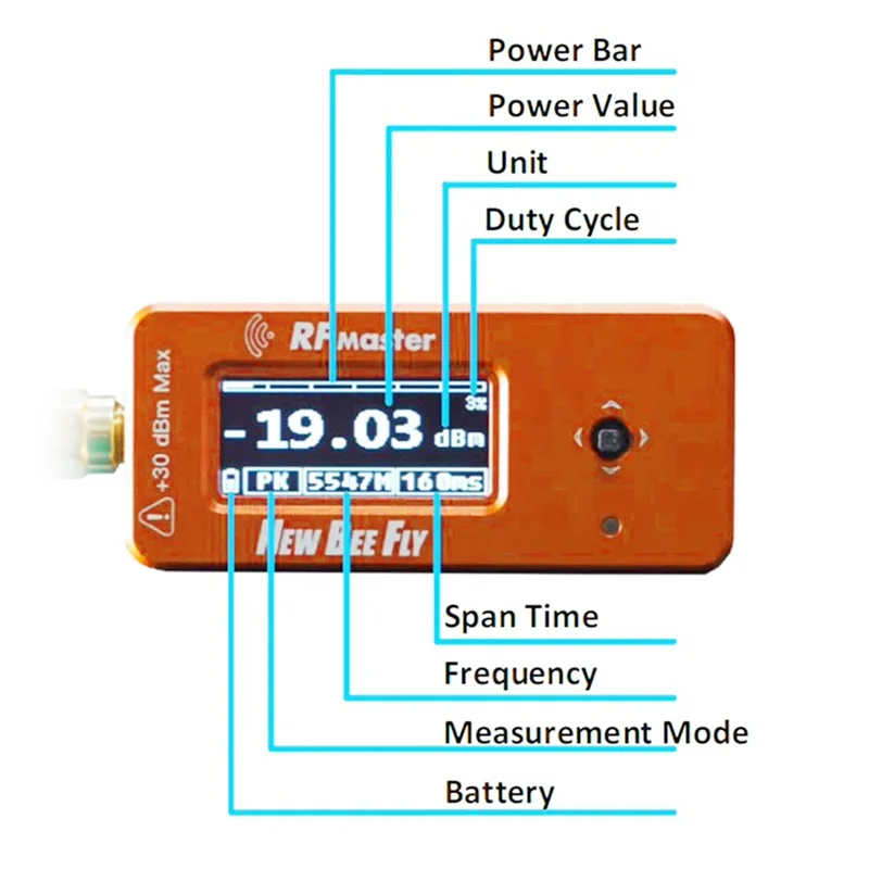 AS96-Newbeefly Rf Master Multi-Function Frequency Tester Attenuator Set Usb C Charging Video Transmitter Parts B
