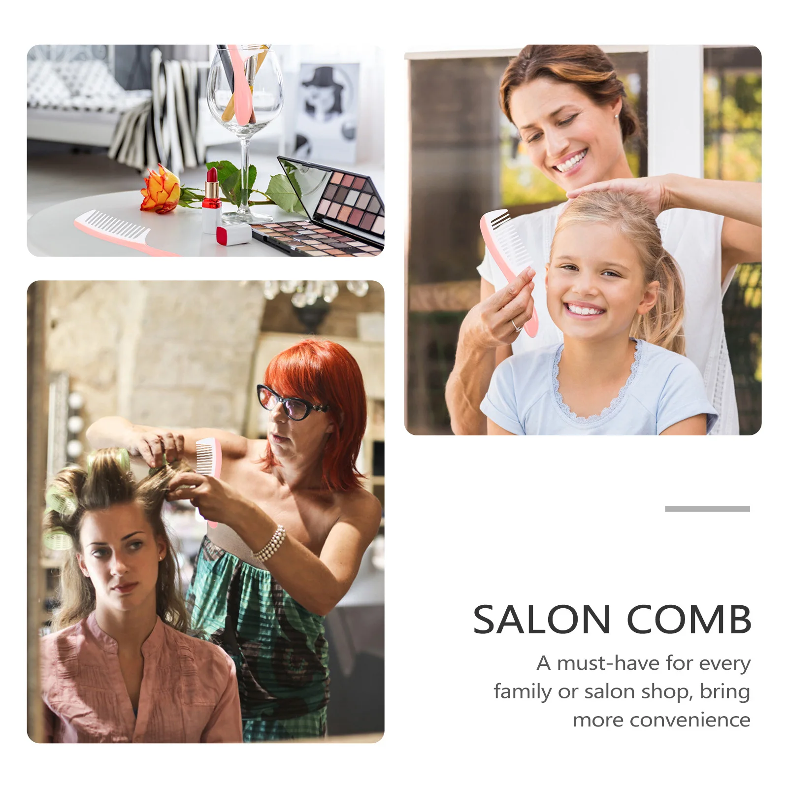 2 قطعة مشط واسع الأسنان غرامة الأسنان وفك تشابك الشعر تصفيف الشعر مشط مريح تدليك فروة الرأس مكافحة كسر الرطب الجاف الشعر أداة #3