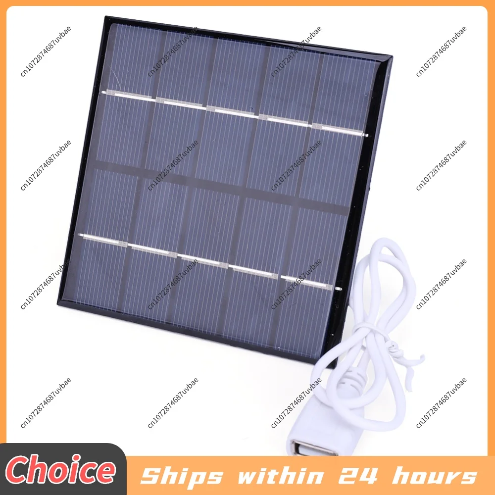 1.2W Solar Panel Charger USB Output Polycrystalline Solar Portable Charging Panel Lightweight for Charger 3.7 Batteries Supplies