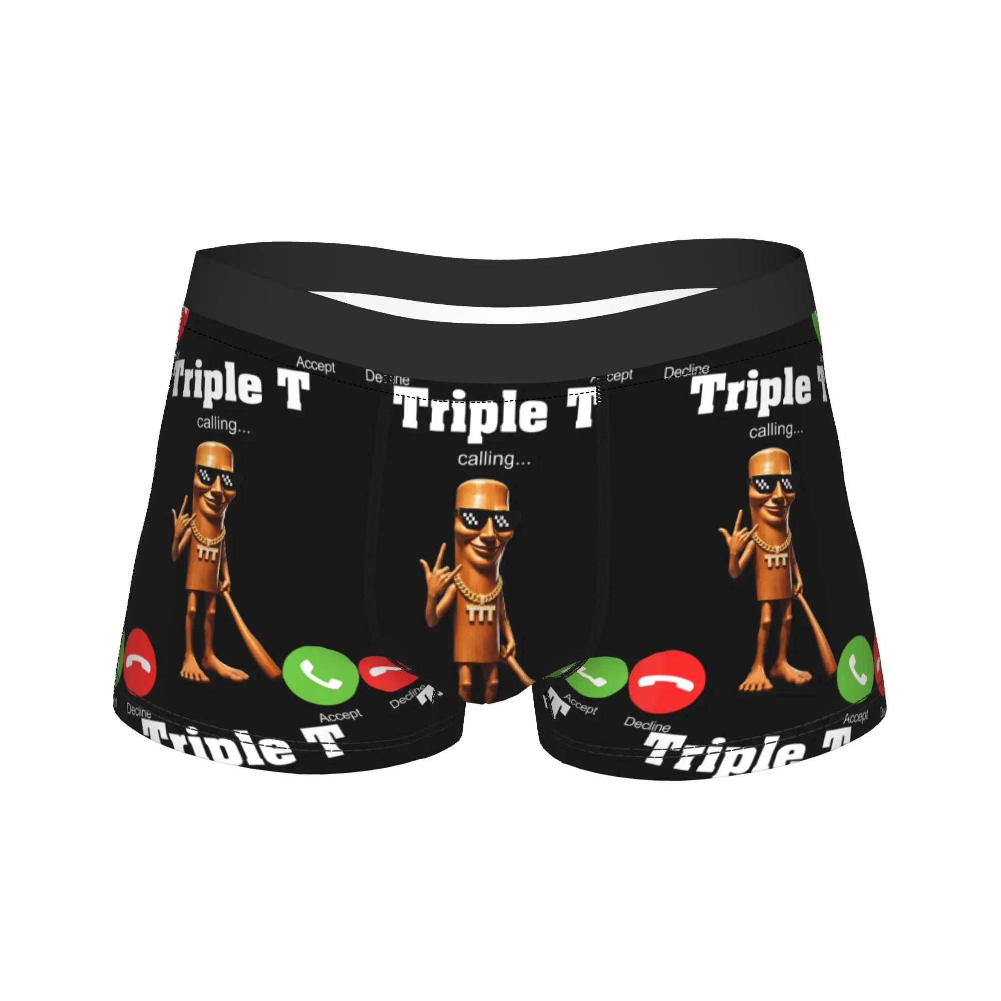 Tung Tung Tung Sahur is Calling Meme Funny Brainrot Triple Underwear  Panties Shorts Briefs For Men Pouch Plus Size Boxershorts