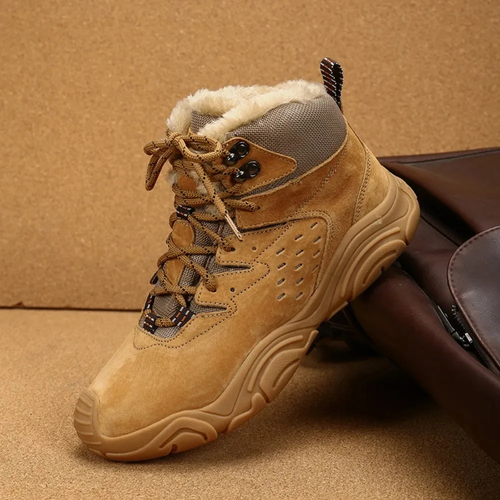 

Мужские ботинки, походные ботинки для активного отдыха, ботильоны для кемпинга и треккинга, зимняя теплая мужская обувь на хлопковой подкладке, зимние ботинки, повседневная обувь