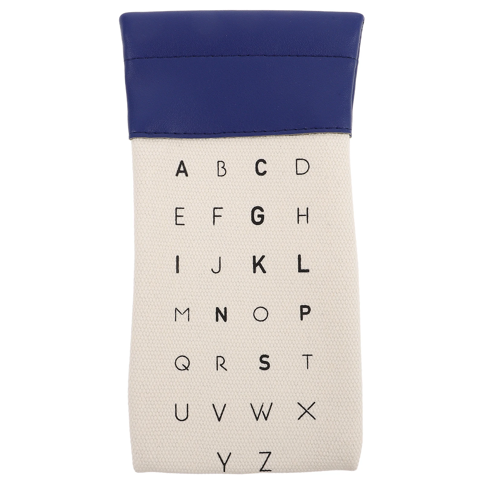 

1pc Letter Glasses Storage Bag Compact Case Eyeglasses Decoration Pouch Stitching Multifunctional Scratch Proof Impact Resistant