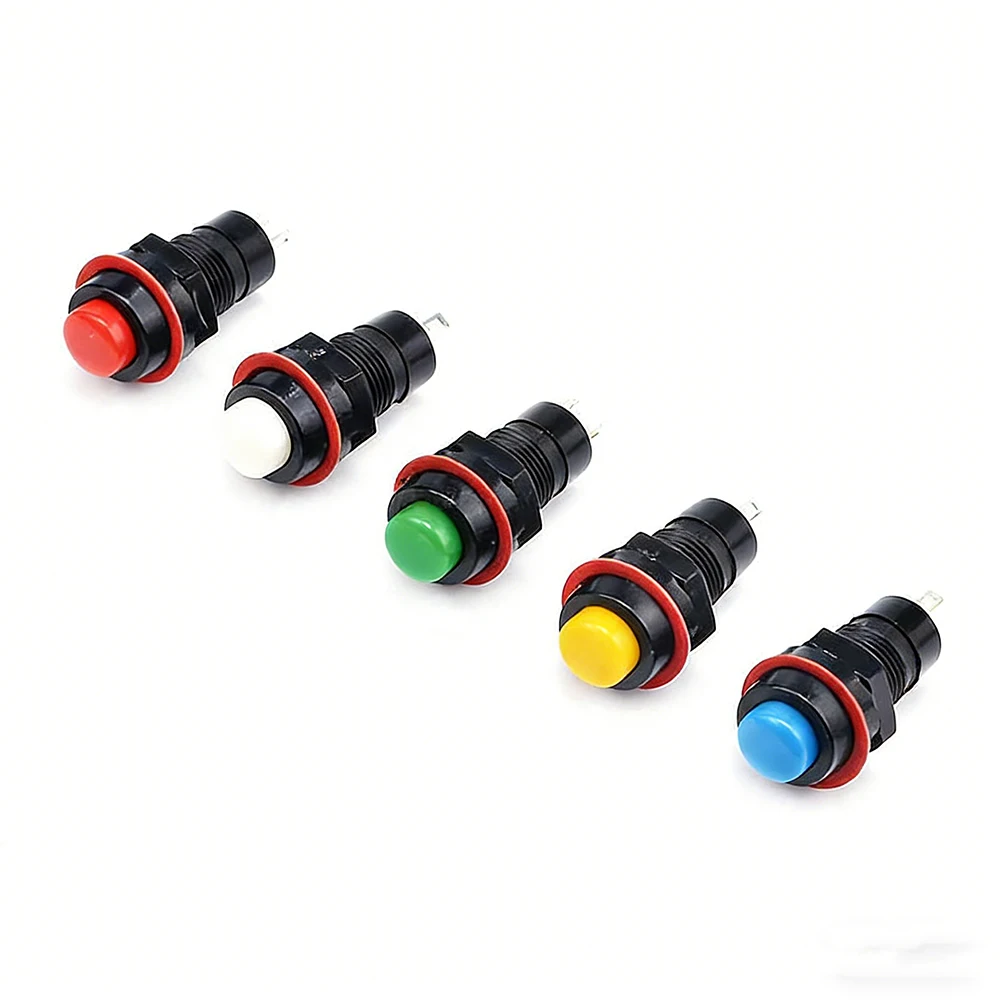 10pcs Mounting Hole 10mm Push Button Switch Self / Non Locking Miniature Switch DS-213/211 Yellow Blue Green White Black Red