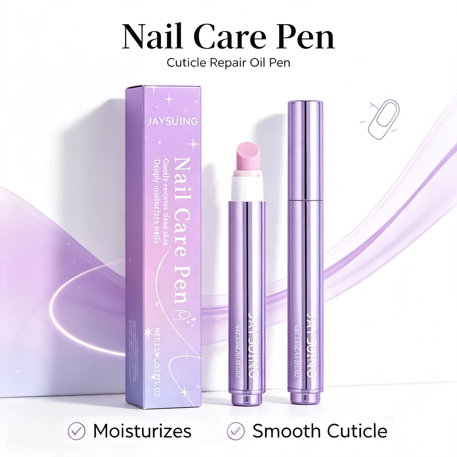 Nail Care Pen Essence Moisturize Strengthen Dry Cracked Nails Soften Cuticles Boost Natural Shine Portable Manicure Tool 3.5ml