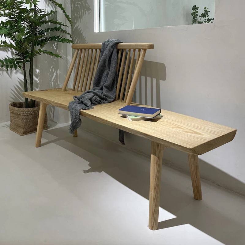 Solid wood slabs, island benches, ash wood dining room, casual benches, backrests